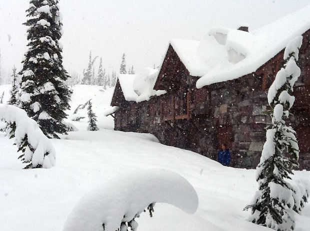 Sperry Chalet in the snow